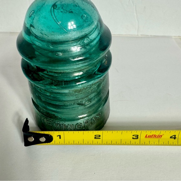 Vintage Hemingray no. 12 Insulator Patent May 2 1893, Green/Blue glass. - Picture 2 of 13